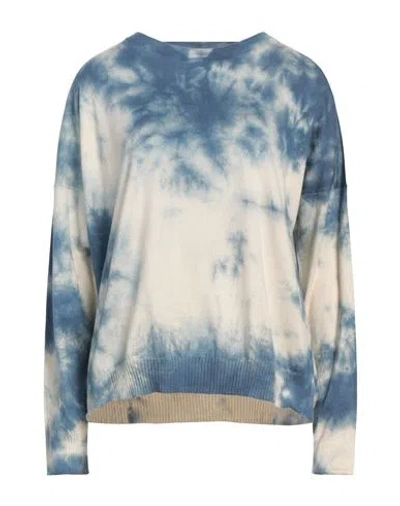 Be You By Geraldine Alasio Woman Sweater Blue Size S Cotton, Cashmere, Silk