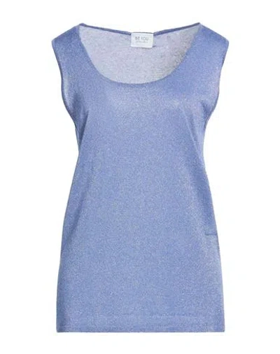 Be You By Geraldine Alasio Woman Sweater Blue Size Xs Viscose, Polyamide, Polyester