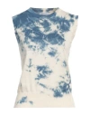 Be You By Geraldine Alasio Woman Sweater Light Blue Size L Cotton, Cashmere, Silk In Blue