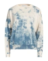 Be You By Geraldine Alasio Woman Sweater Slate Blue Size M Cotton, Cashmere, Silk In Beige