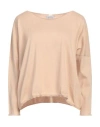 Be You By Geraldine Alasio Woman Sweater Sand Size M Cotton, Cashmere In Beige