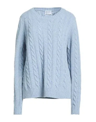 Be You By Geraldine Alasio Woman Sweater Sky Blue Size Xl Wool, Cashmere