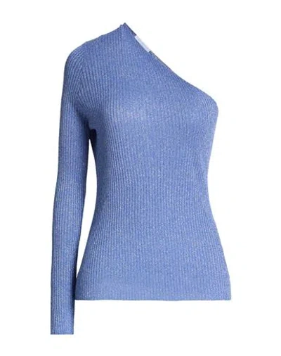 Be You By Geraldine Alasio Woman Sweater Slate Blue Size L Viscose, Polyamide, Polyester