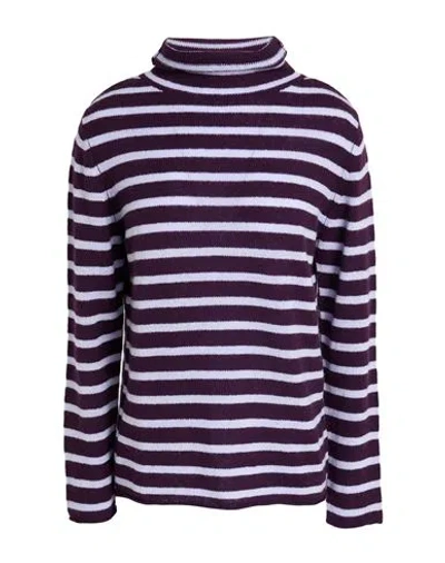 Be You By Geraldine Alasio Woman Turtleneck Dark Purple Size Xl Cashmere In Multi