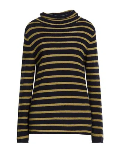 Be You By Geraldine Alasio Woman Turtleneck Midnight Blue Size L Cashmere
