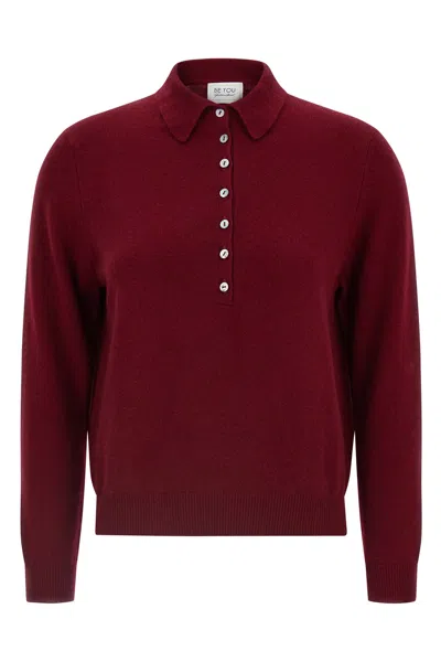 Be You Cashmere Polo Shirt In Red