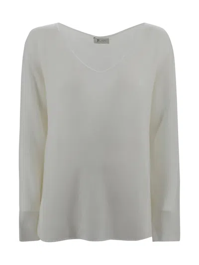 Be You Cloud Cashmere V-neck Jumper In White