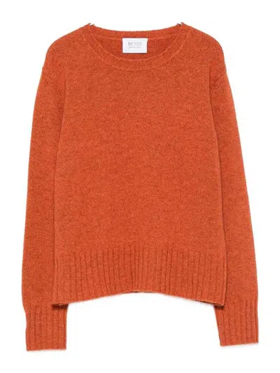 Be You Crew Neck Sweater In Orange