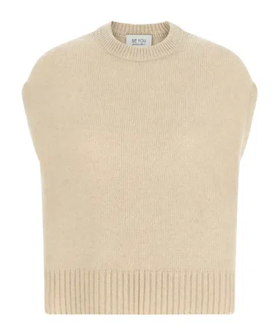 Be You Crew-neck Knit Vest In Multi