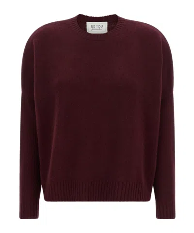 Be You Crew-neck Sweater In Burgundy