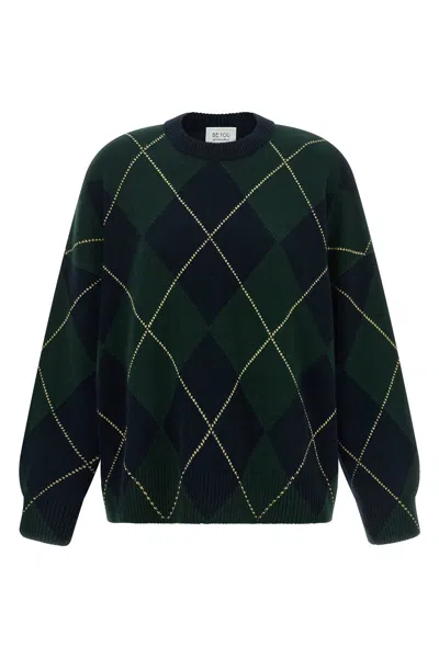 Be You Rautenförmiger Pullover Mit Rundhalsausschnitt In Multi