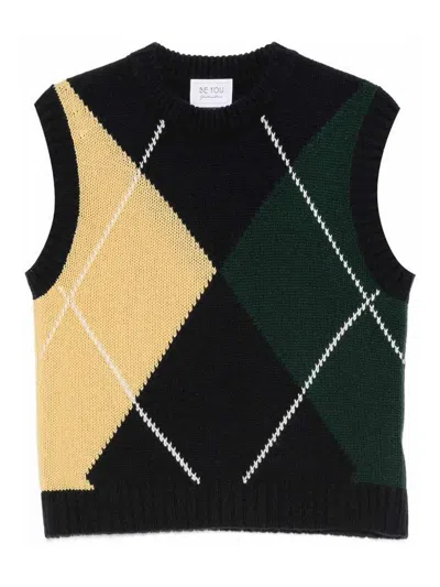BE YOU JACKET DIAMOND PATTERNED