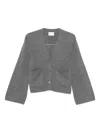 Be You Pocketed Buttoned Cardigan In Gray
