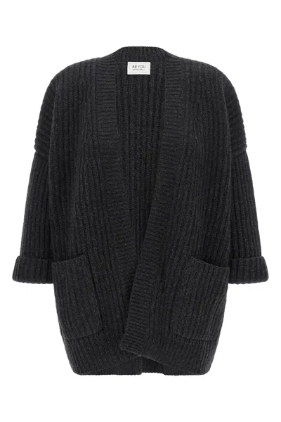 Be You Gerippter Cardigan In Grau