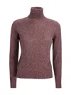Be You Round Neck Cashmere Sweater In A Mottled Texture In Black