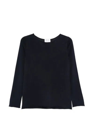 Be You Round Neck Collar Sweater In Blue