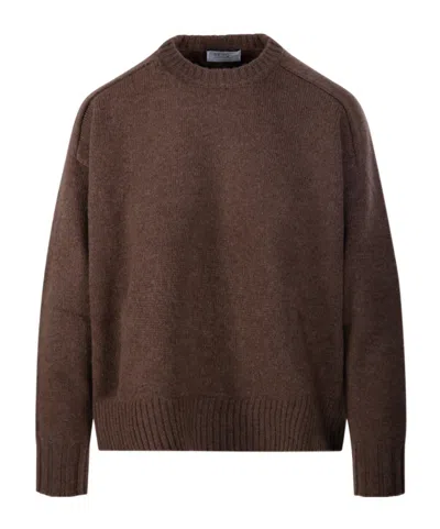 Be You Round Neck Sweater In Brown