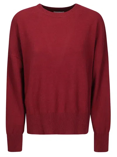Be You Short-cut Cashmere Sweater With Round Neckline In Red