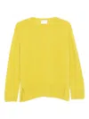 Be You Side-slits Sweater In Yellow