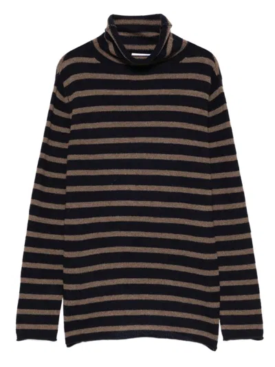 Be You Striped Cashmere Sweater In Black