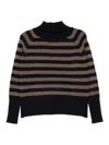 Be You Striped Cashmere Sweater In Multi
