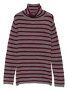 Be You Striped Cashmere Sweater In Gray