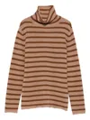 Be You Striped Cashmere Sweater In Neutral