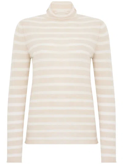 BE YOU STRIPED CASHMERE SWEATER