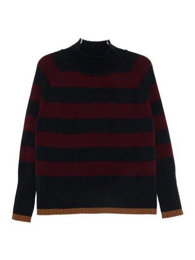 Be You Suéter Con Cuello Alto - Burdeos In Multi