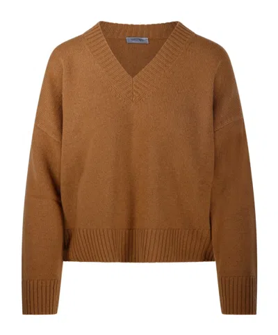 Be You V-neck Sweater In Brown