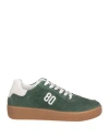Be980 Man Sneakers Dark Green Size 9 Leather