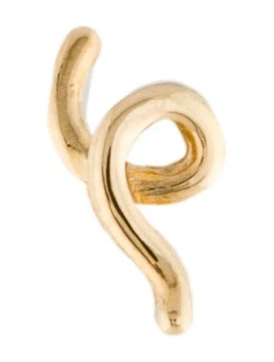 Pre-owned Bea Bongiasca 9k Squiggle Single Stud Earring In Multi