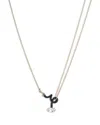 Bea Bongiasca 9k Yellow Gold & Sterling Silver You're So Vine Rock Crystal Black Pendant Necklace, 15-15.75 In Black