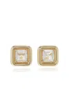 Bea Bongiasca 9k Yellow Gold Crystal Earrings In Gold