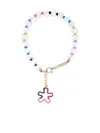 Bea Bongiasca 9k Yellow Gold Floral-embellishment Bracelet In Multi