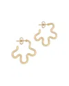 Bea Bongiasca 9k Yellow Gold Flower Funk Open Flower Mismatch Huggie Hoop Earrings In Gold