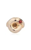 Bea Bongiasca 9k Yellow Gold Ladybug Tarallo Ring