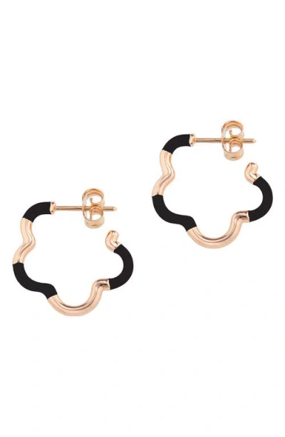Bea Bongiasca B Mini Two-tone Flower Hoop Earrings In Gold