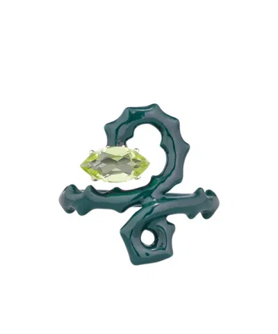Bea Bongiasca Baby Spine Ring In Green