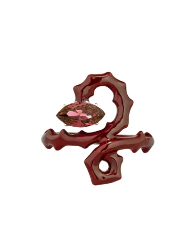 Bea Bongiasca Baby Spine Ring In Brown