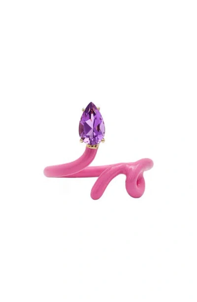 Bea Bongiasca Baby Vine Ring In Pink