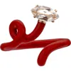 Bea Bongiasca Baby Vine Tendril Ring In Red