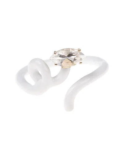 Bea Bongiasca Baby Vine Tendril Ring In White