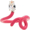 Bea Bongiasca Baby Vine Tendril Ring In Pink