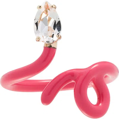 Bea Bongiasca Baby Vine Tendril Ring In Pink
