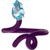 Bea Bongiasca Baby Vine Tendril Ring In Purple