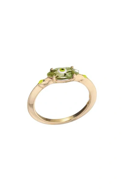 Bea Bongiasca Big Eye Gemstone Ring In Green