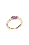 Bea Bongiasca Big Eye Gemstone Ring In Purple