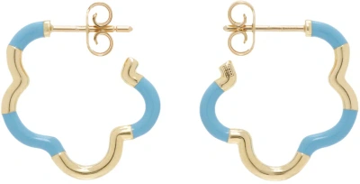 Bea Bongiasca Blue B Mini Earrings In Baby Blue