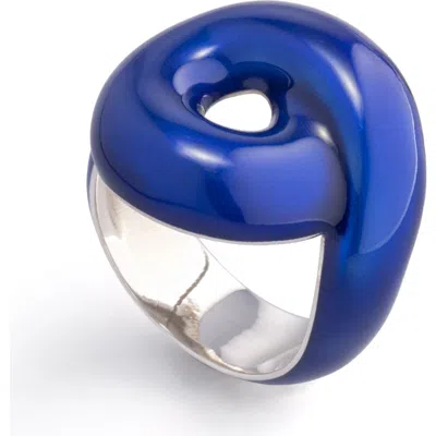 Bea Bongiasca Blue Enamel Tarallo Ring